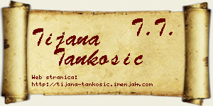 Tijana Tankosić vizit kartica